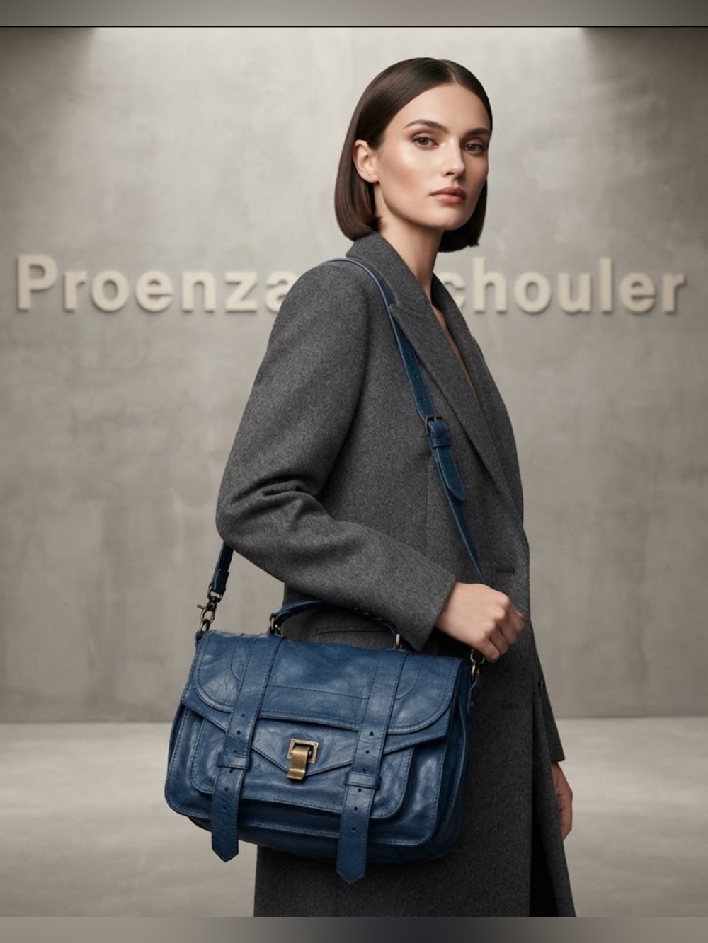 Authentic Proenza Schouler luxury designer leather satchel handbag purse